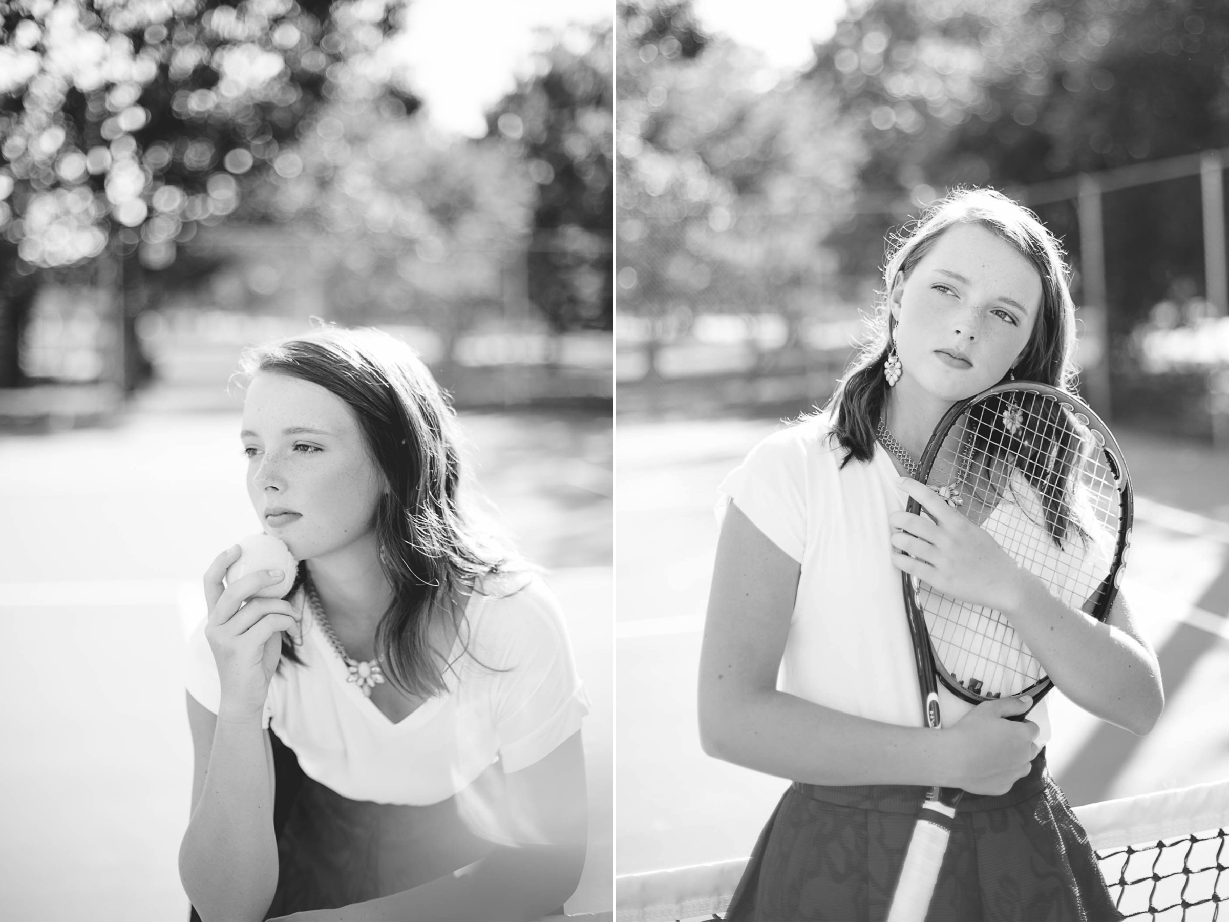 Kate Spade Inspired Editorial Tennis Senior Portrait Session Edenton NC Sarah Hilts Photography 