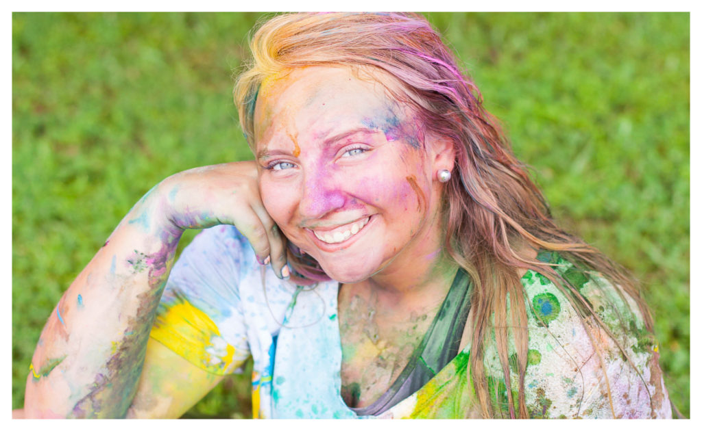 senior reps, paint , powder paint. Senior rep party , Sarah Hilts Photography , Senior photographer , North Carolina 