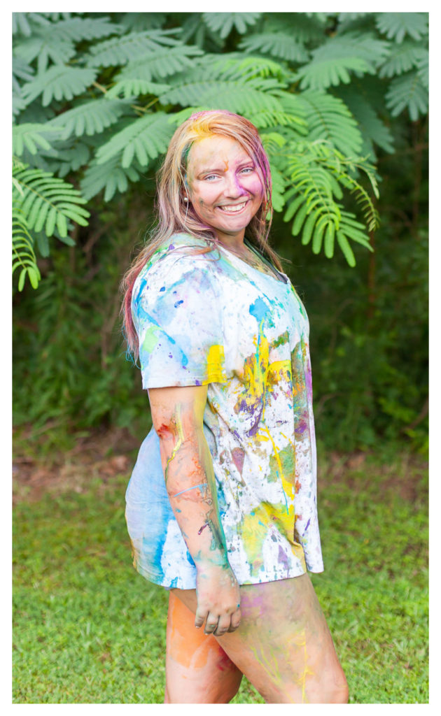 senior reps, paint , powder paint. Senior rep party , Sarah Hilts Photography , Senior photographer , North Carolina