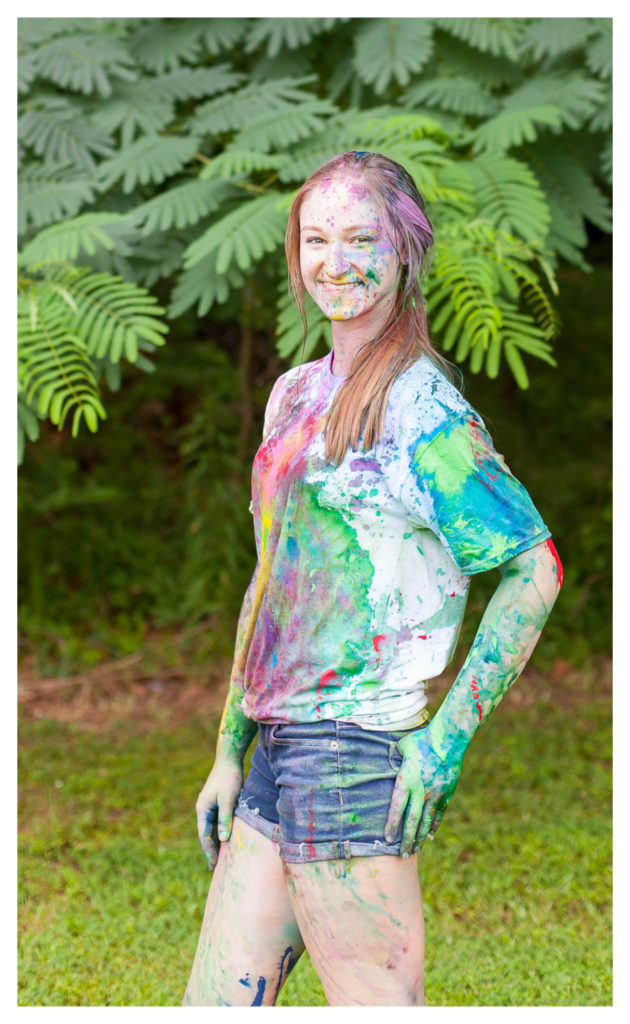 senior reps, paint , powder paint. Senior rep party , Sarah Hilts Photography , Senior photographer , North Carolina
