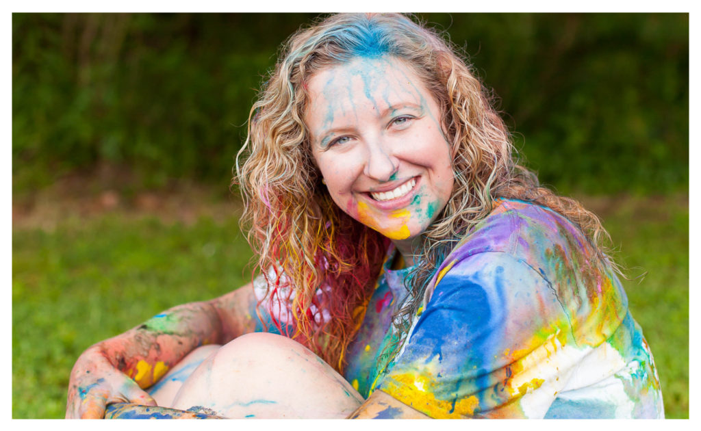 senior reps, paint , powder paint. Senior rep party , Sarah Hilts Photography , Senior photographer , North Carolina 