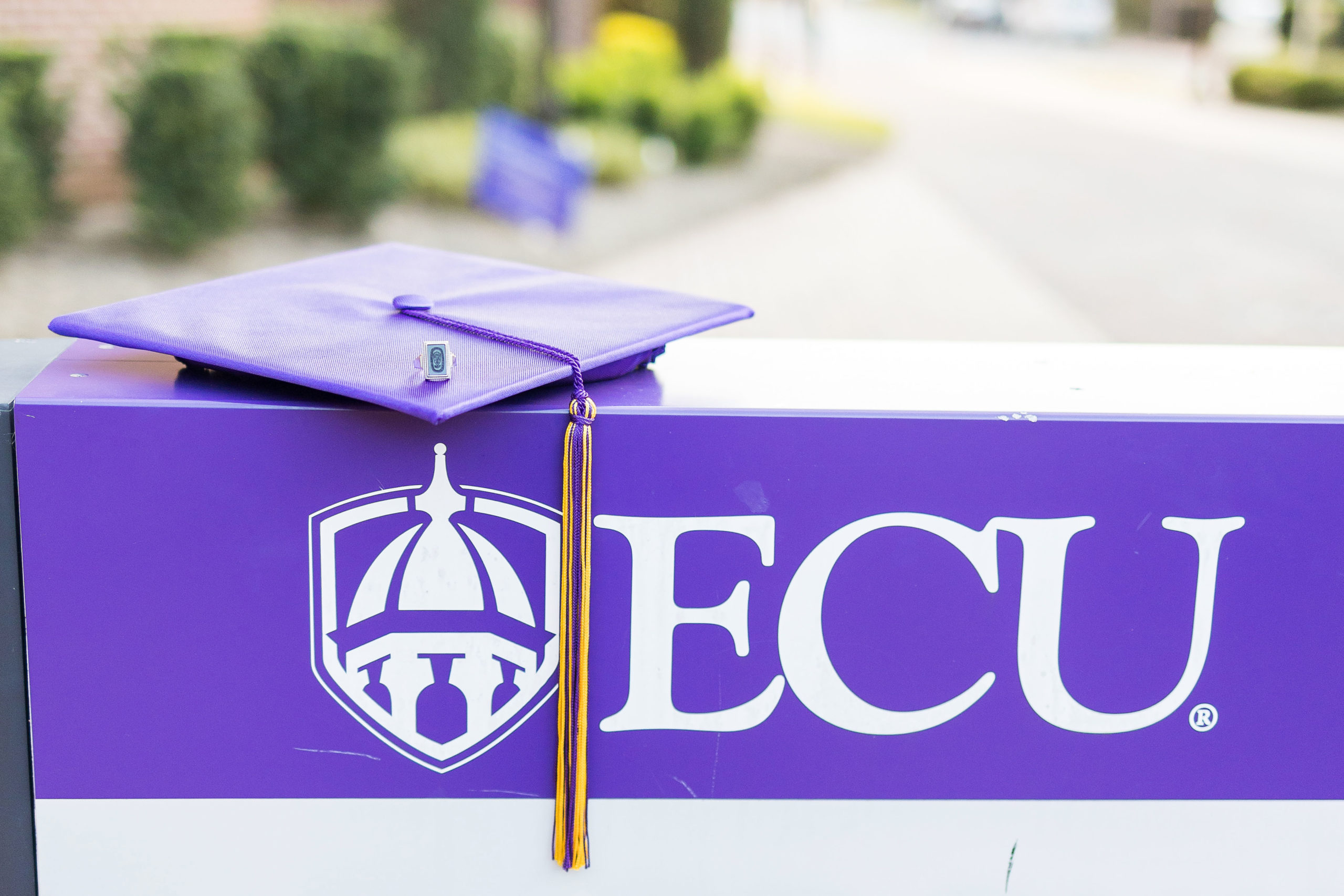 Sarah Hilts photography, senior photographer , nc senior photographer , east Carolina graduation , ECU cap & gown session , Graduation ECU , Cap & gown session, graduation day , Purple and gold , ECU pirates. 