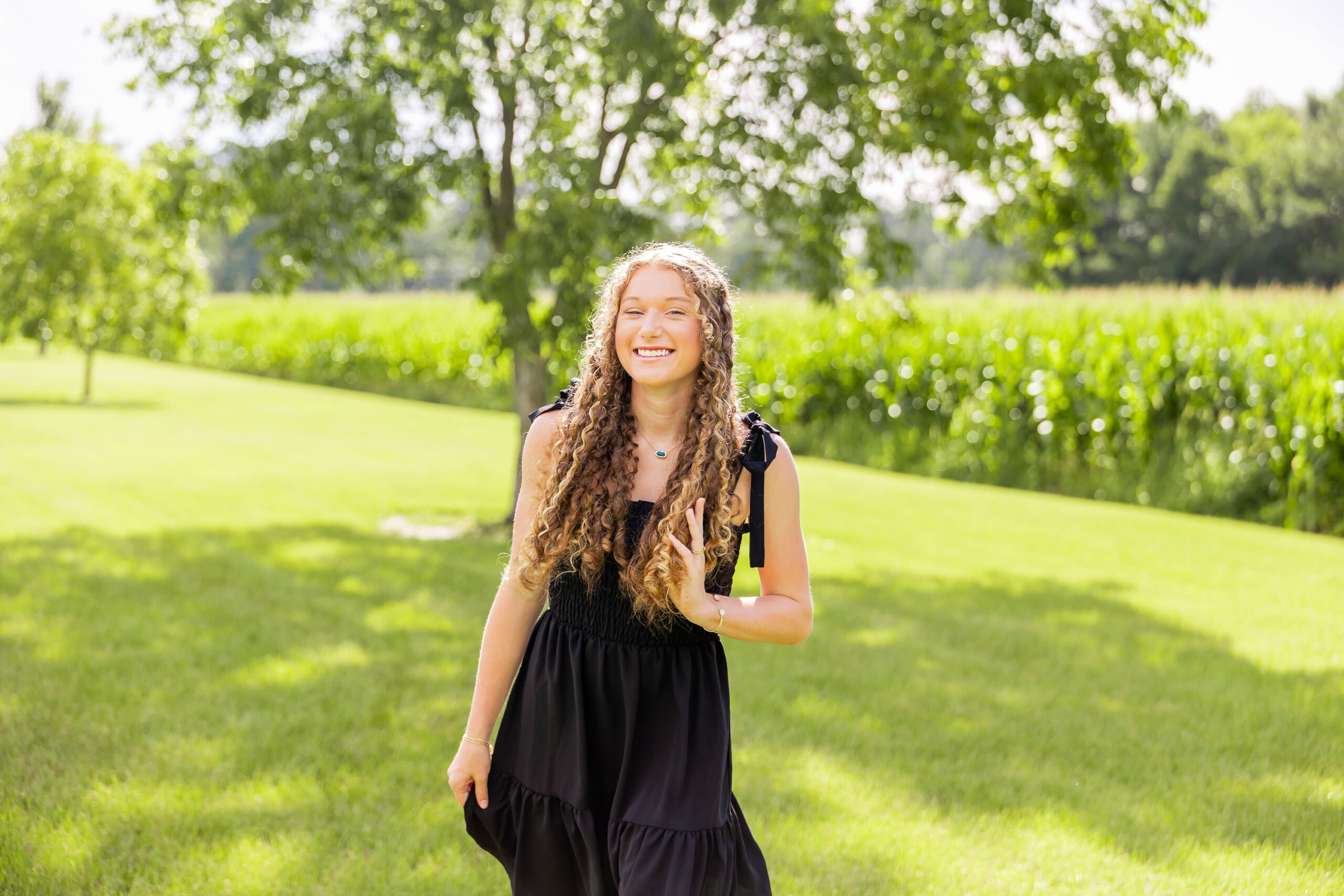 Backyard Senior Portraits at Home