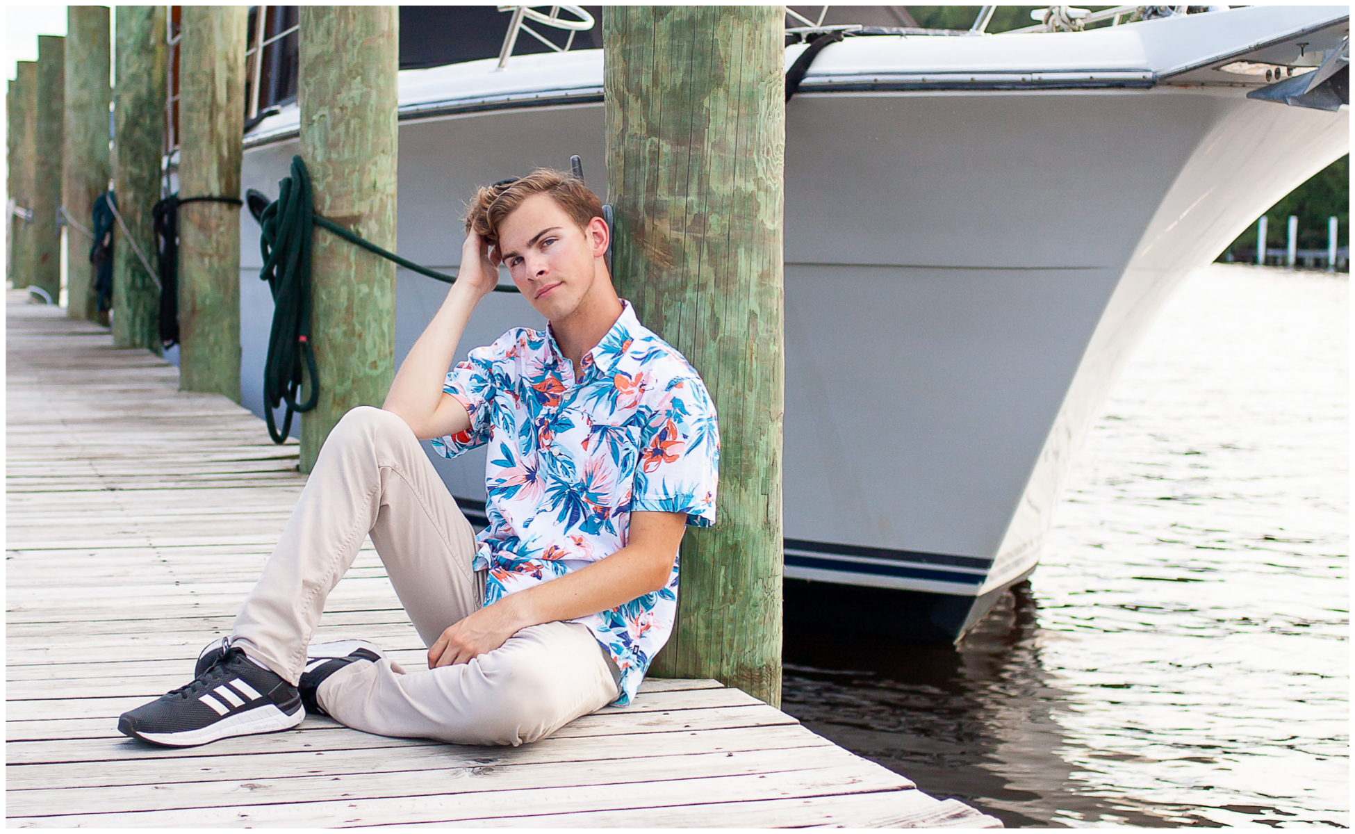 Coinjock Marina Senior Portrait Session Currituck North Carolina