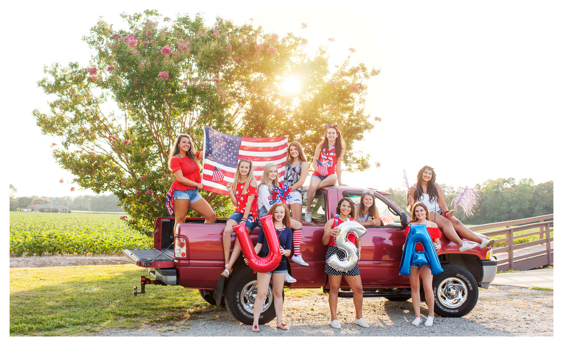 Red White and Blu e, 4th of July ,Flags ,