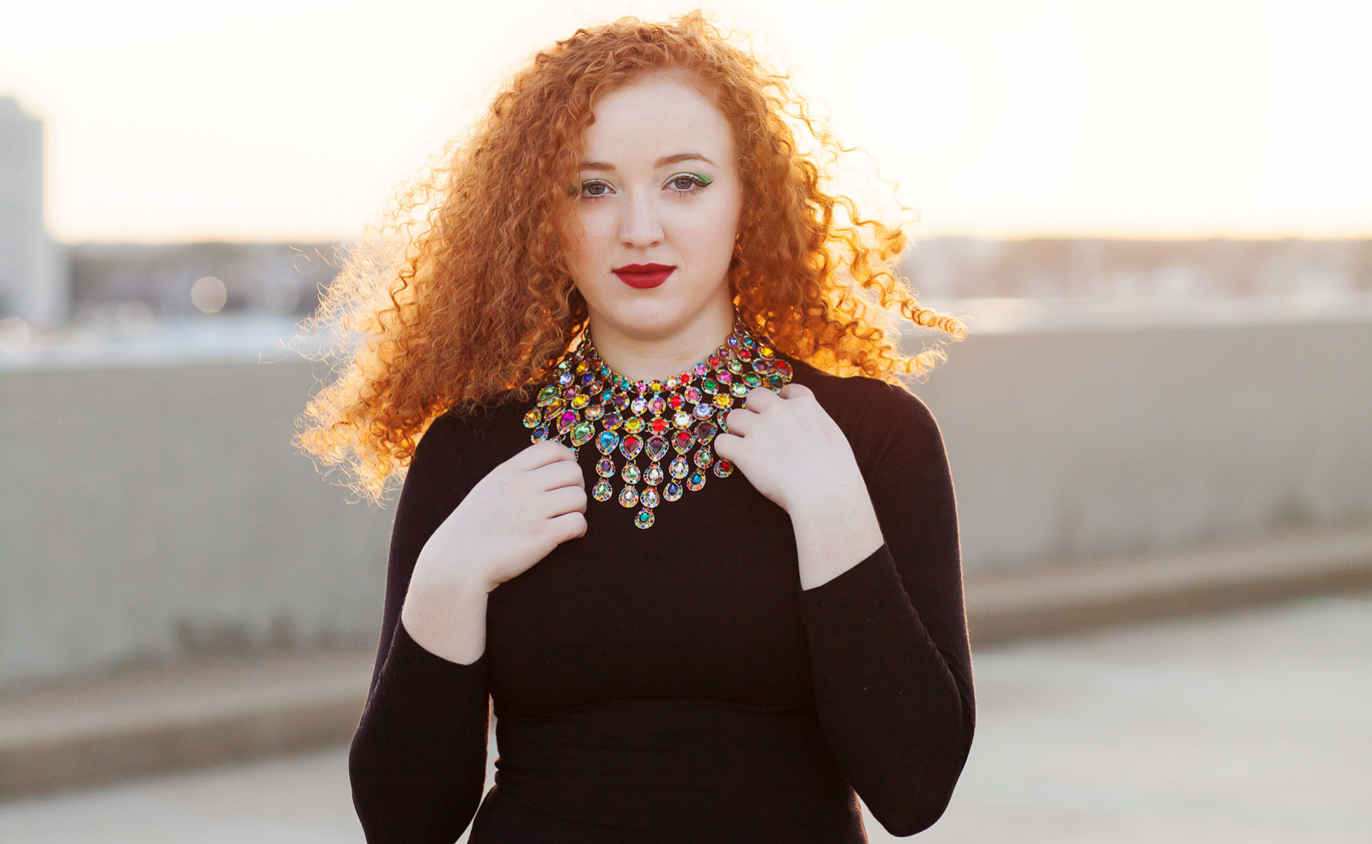 Norfolk Virginia Neon District Urban Senior Portrait Session Sarah Hilts Photography