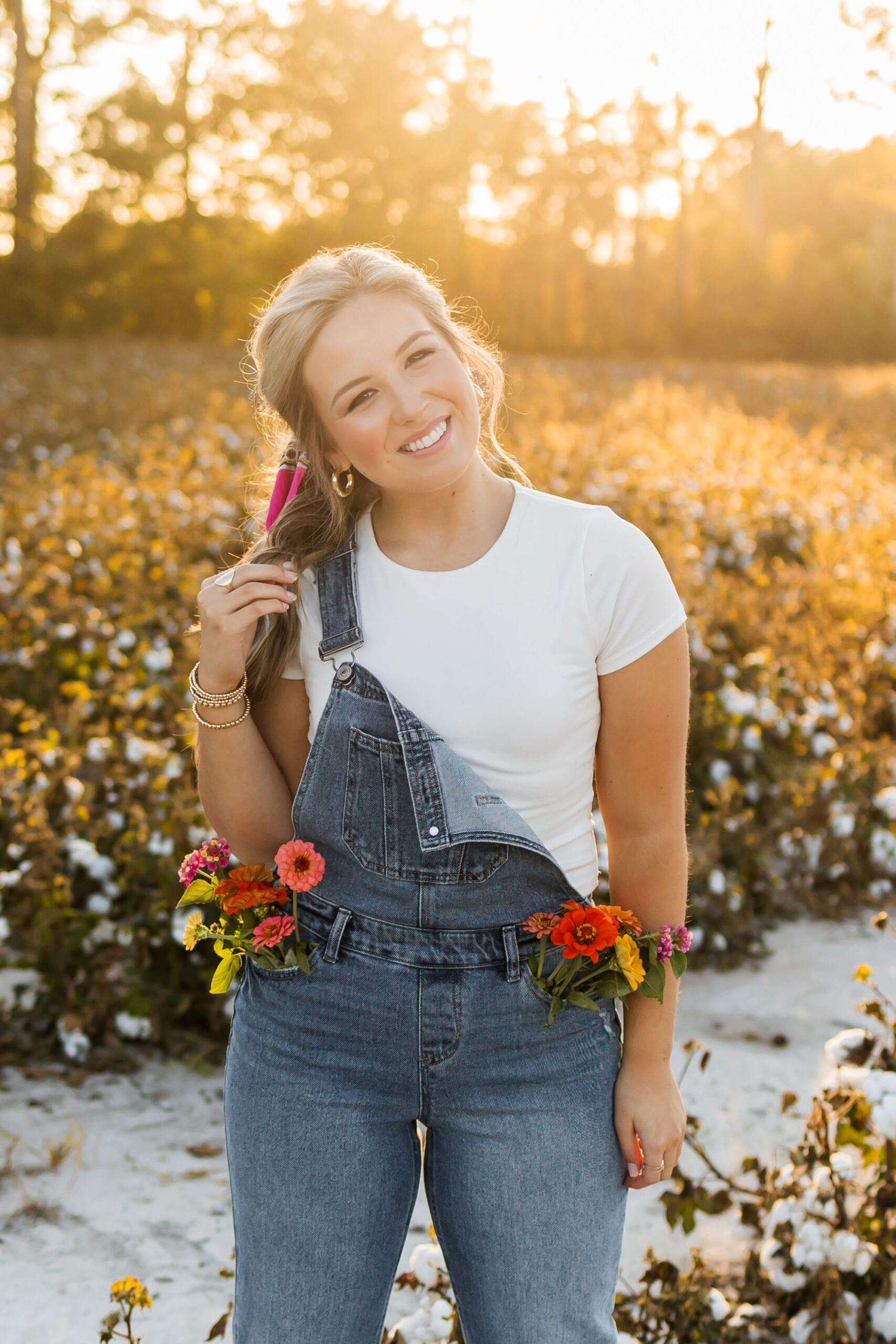 Fall colors and golden light create the perfect backdrop for senior portraits in Eastern North Carolina.