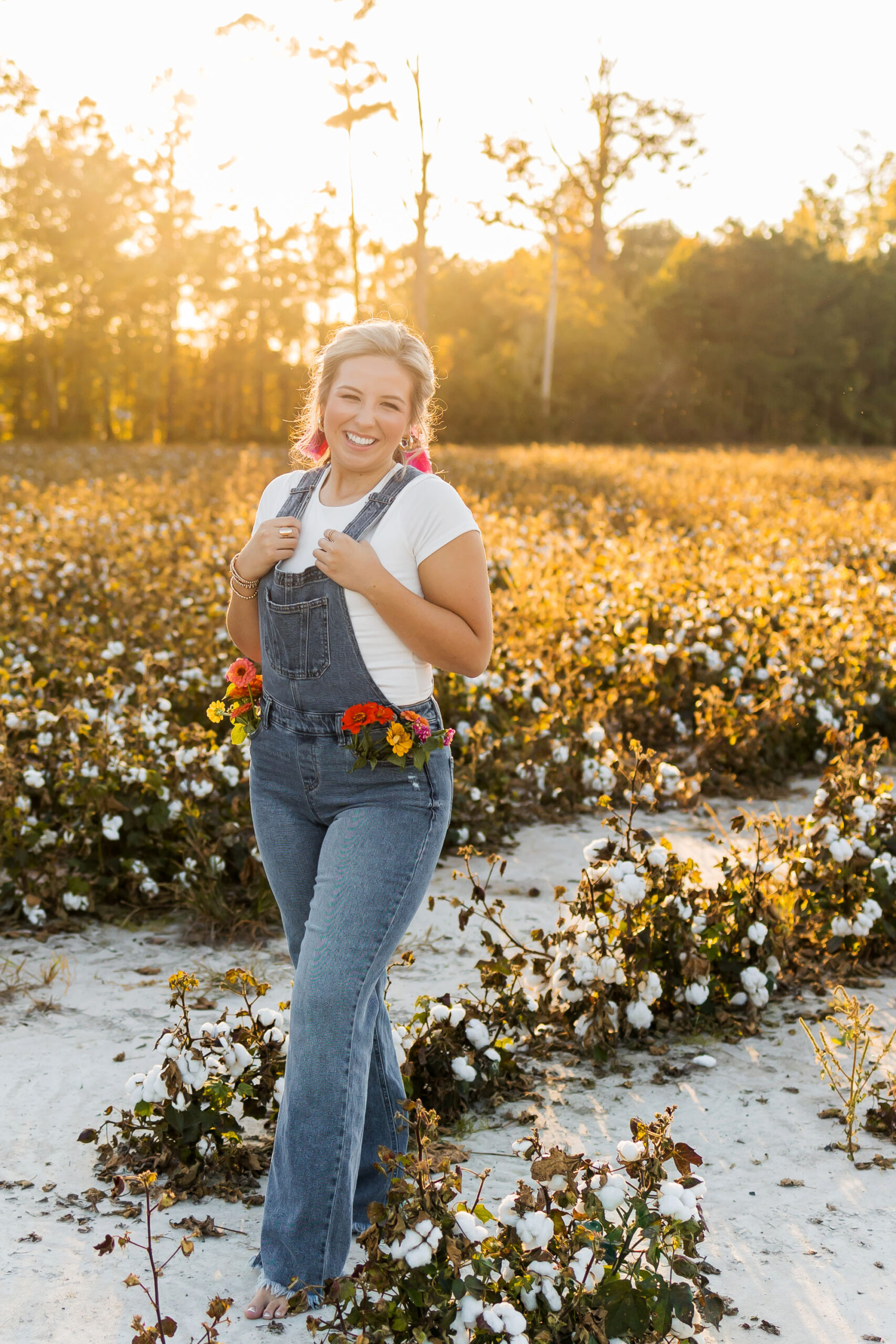 Fall colors and golden light create the perfect backdrop for senior portraits in Eastern North Carolina.
