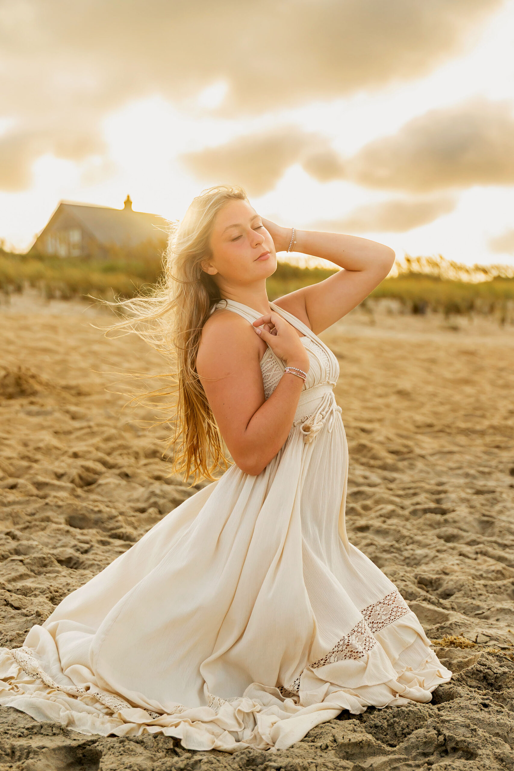 Destination senior portrait session in the Outer Banks